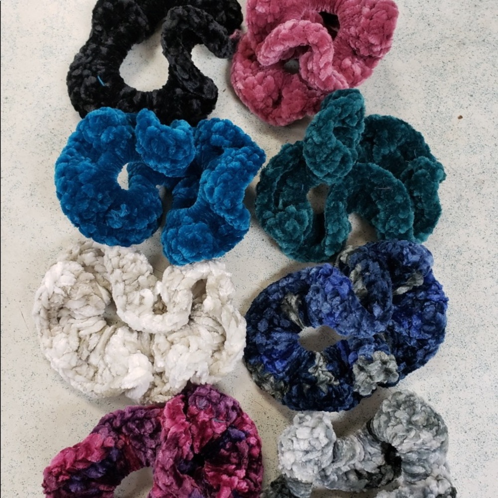 Velvet Crochet Scrunchie